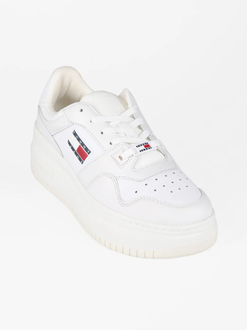 RETRO BASKET FLATFORM Sneakers donna in pelle - bianco