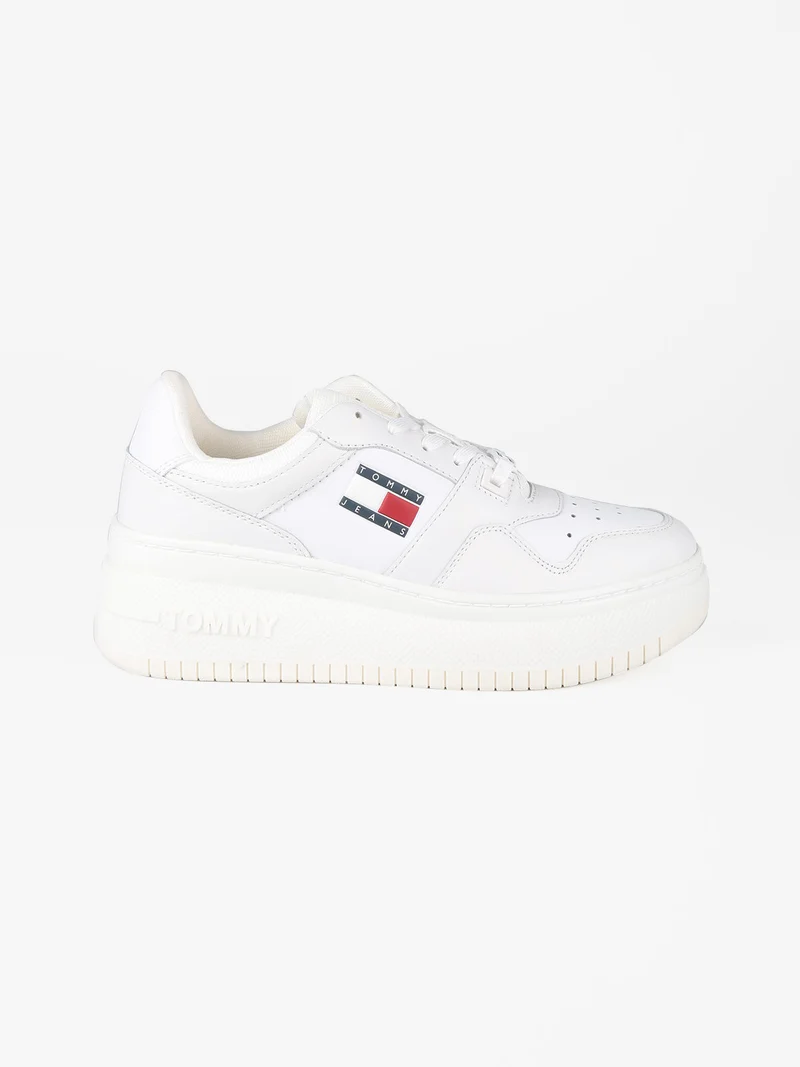 RETRO BASKET FLATFORM Sneakers donna in pelle - bianco