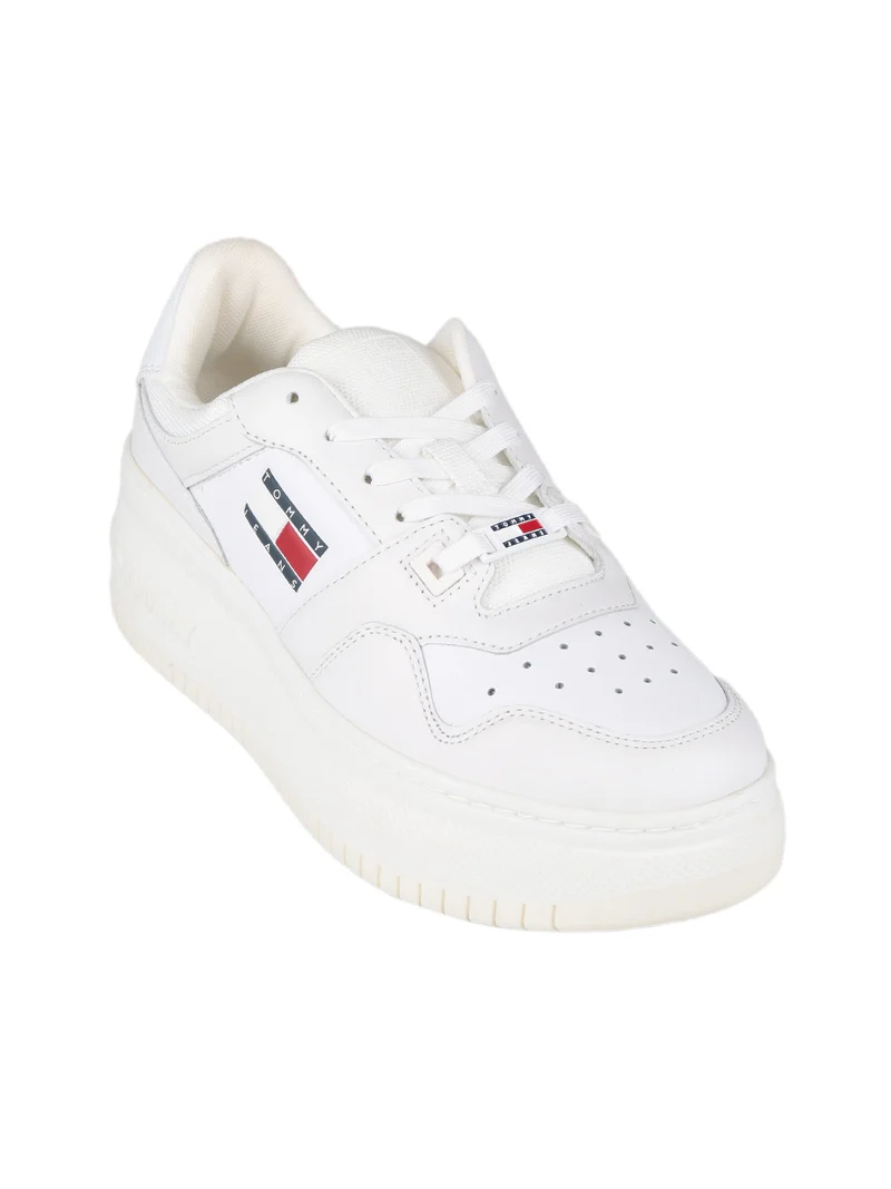 RETRO BASKET FLATFORM Sneakers donna in pelle - bianco
