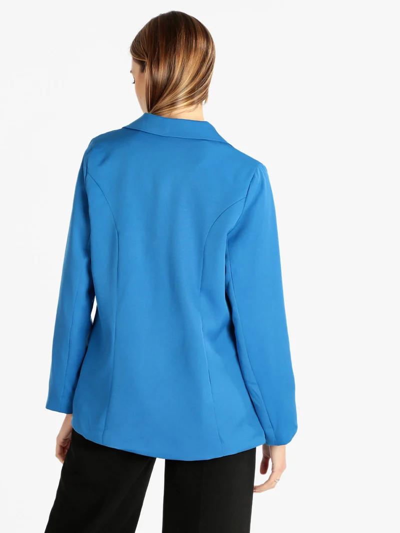 Blazer donna con bottoni - blu