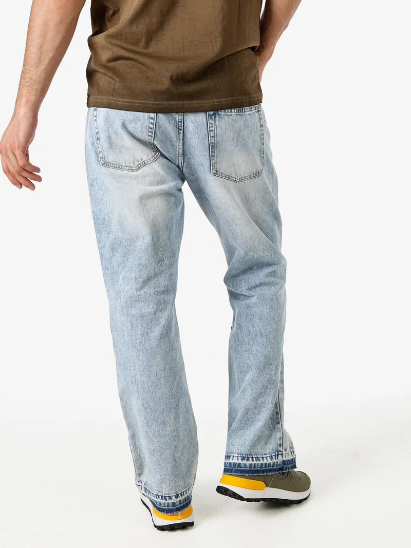 Jeans da uomo strappati con finale ampio - jeans