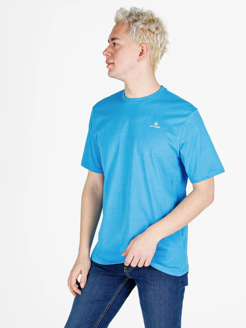 T-shirt da uomo in cotone con logo - turchese
