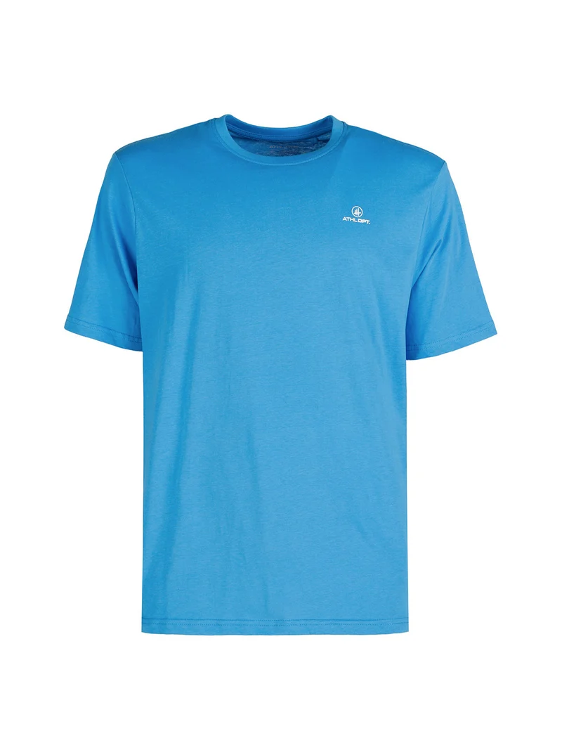 T-shirt da uomo in cotone con logo - turchese