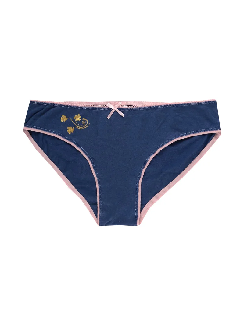 Slip in cotone elastico - blu