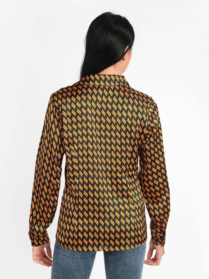 Camicia donna a fantasia - giallo