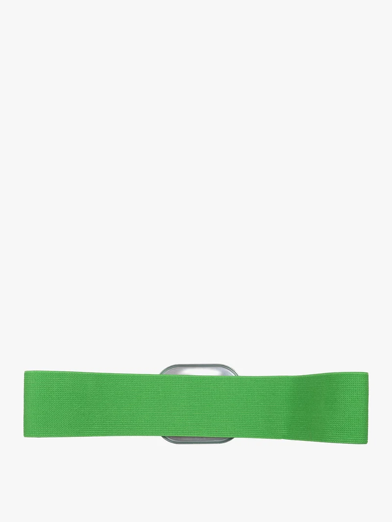 Cintura elastica con fibbia squadrata - verde