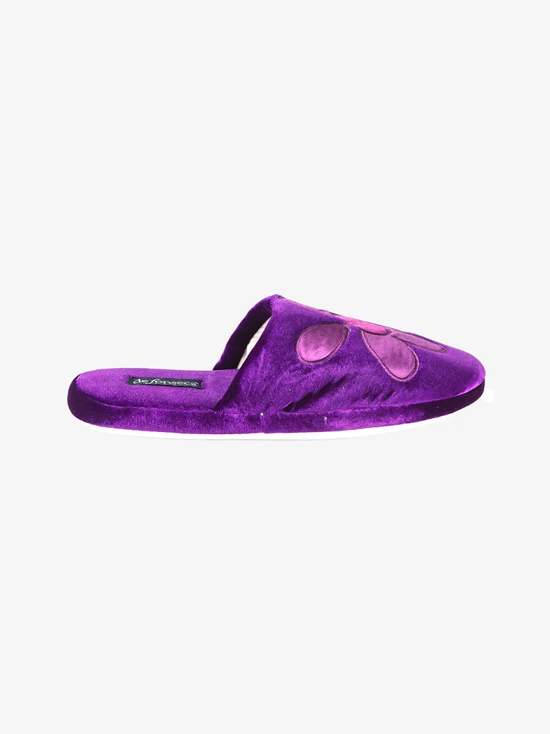 Pantofole donna in velluto - viola