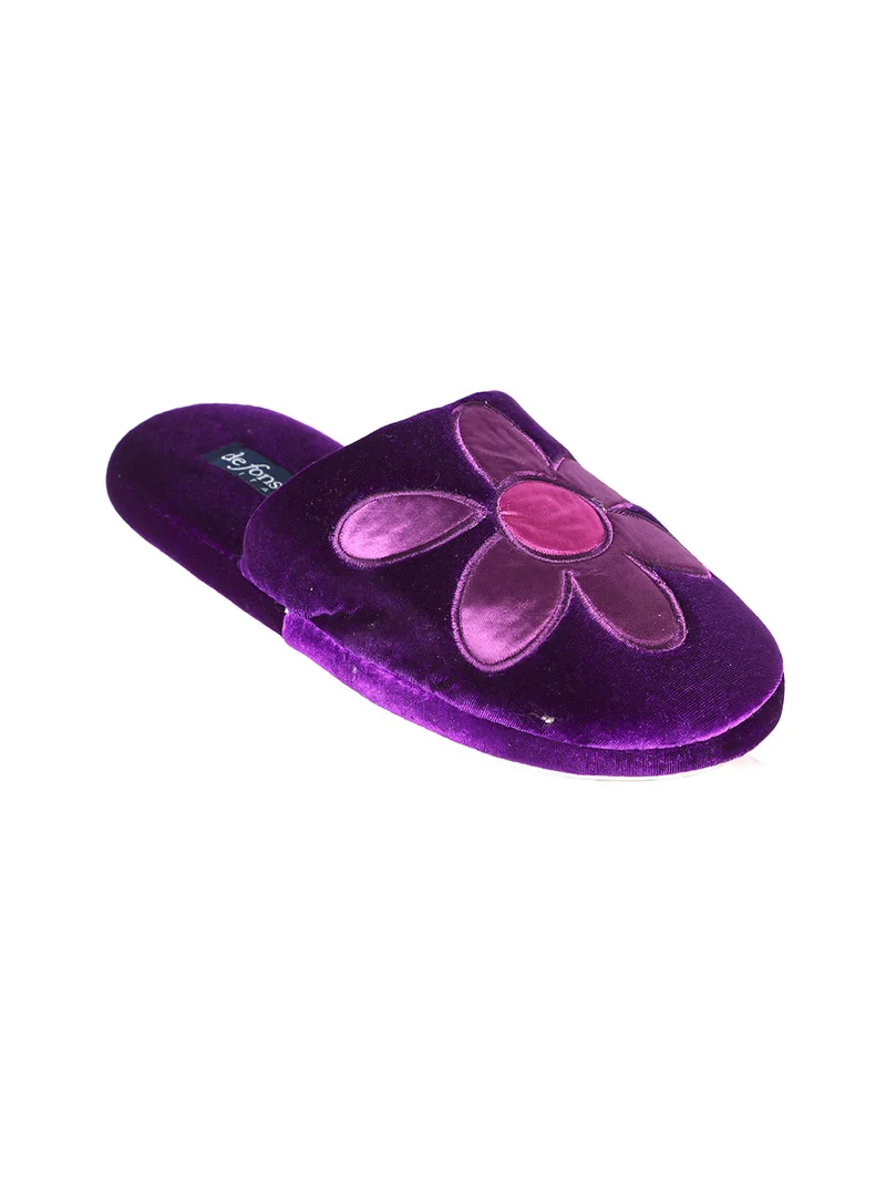 Pantofole donna in velluto - viola