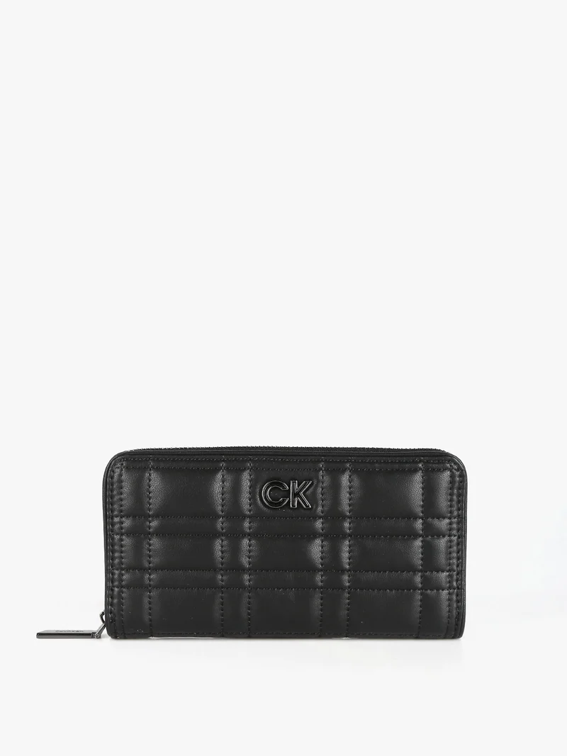 RE LOCK QUILT Portafoglio rettangolare donna - nero