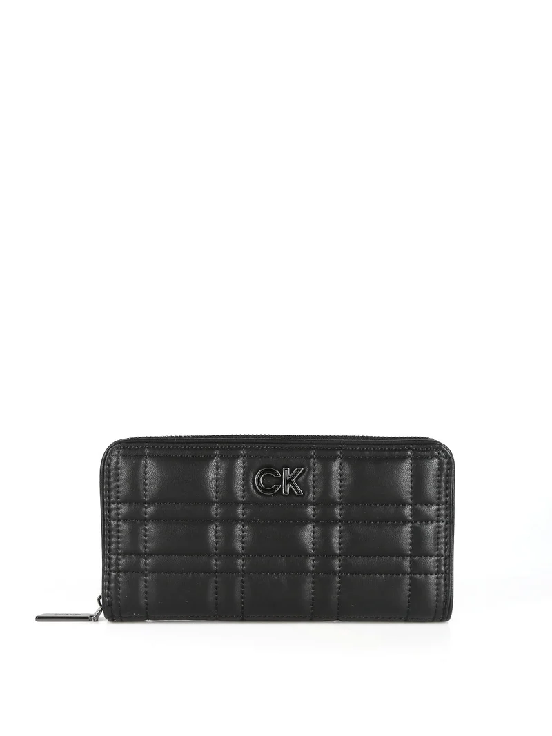 RE LOCK QUILT Portafoglio rettangolare donna - nero