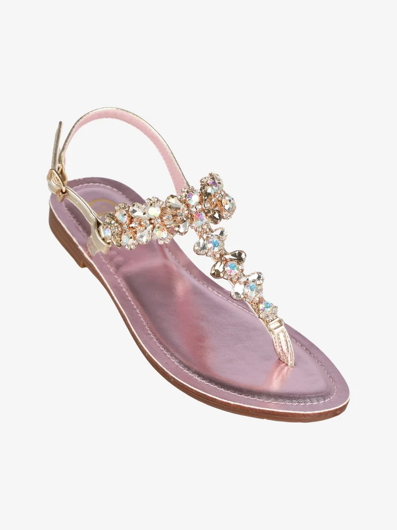 Sandali infradito donna gioiello - rosa