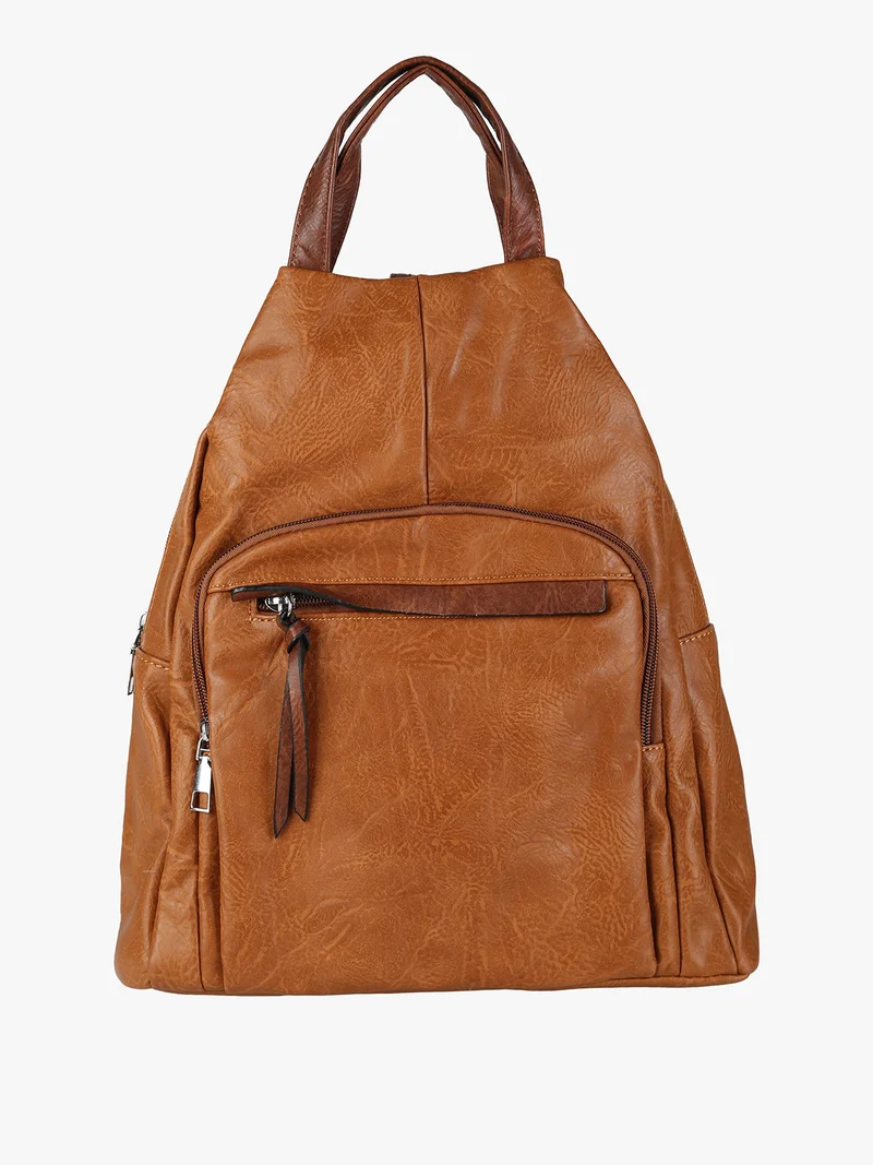 Zaino in ecopelle da donna - marrone