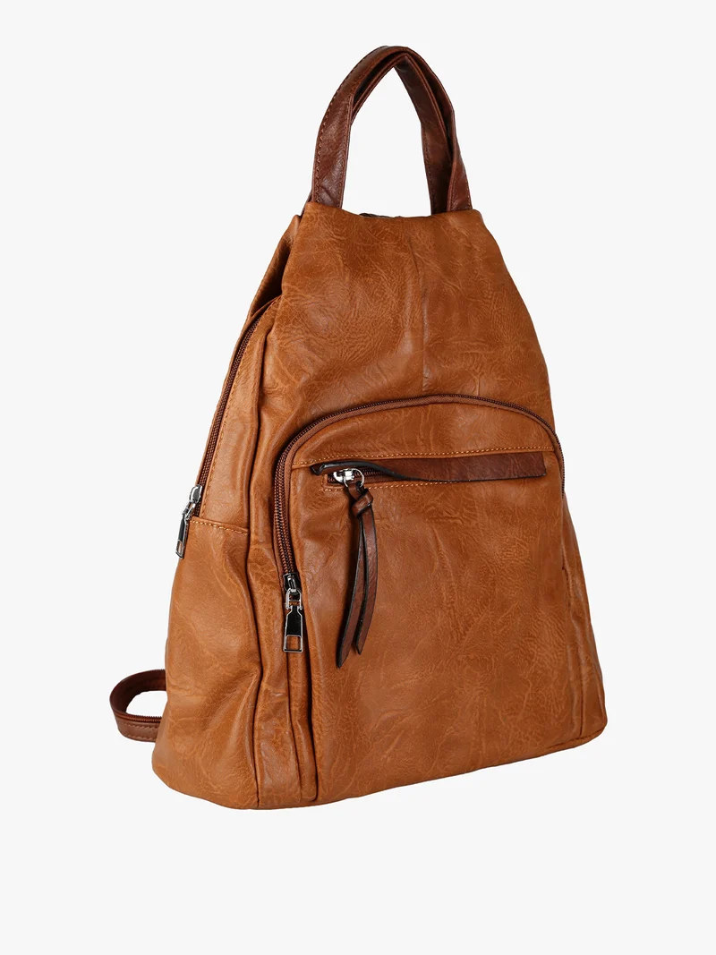 Zaino in ecopelle da donna - marrone