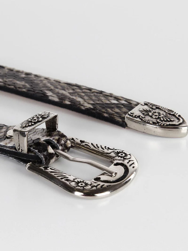Cintura animalier sottile - verde