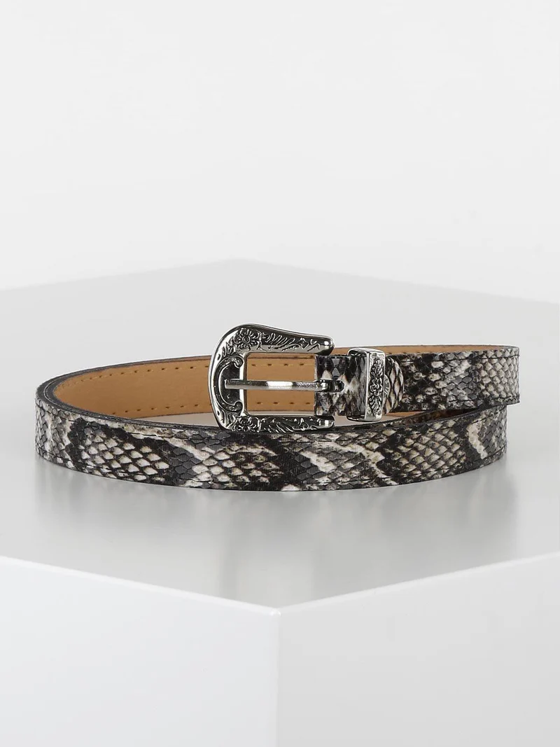 Cintura animalier sottile - verde