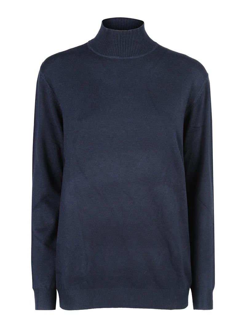 Maglia donna a lupetto - blu scuro