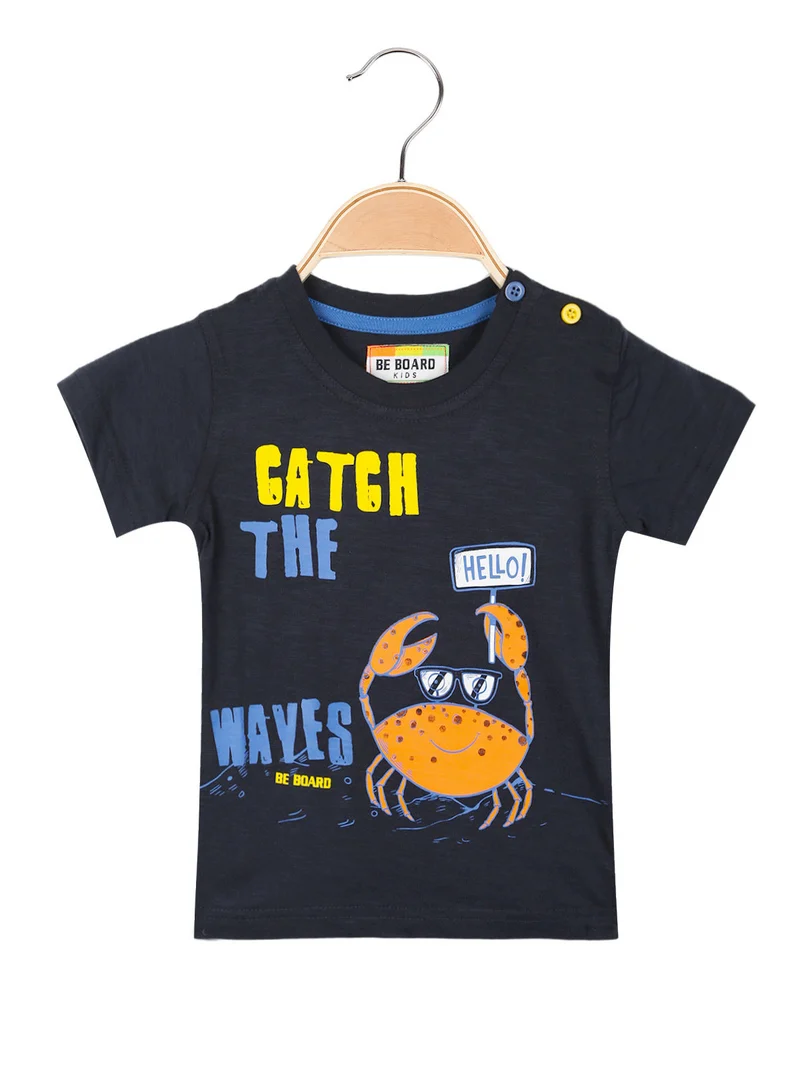 T-shirt manica corta neonato - blu scuro