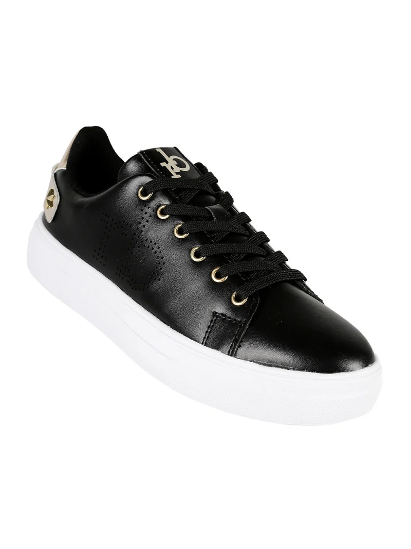 Sneakers donna stringate - nero