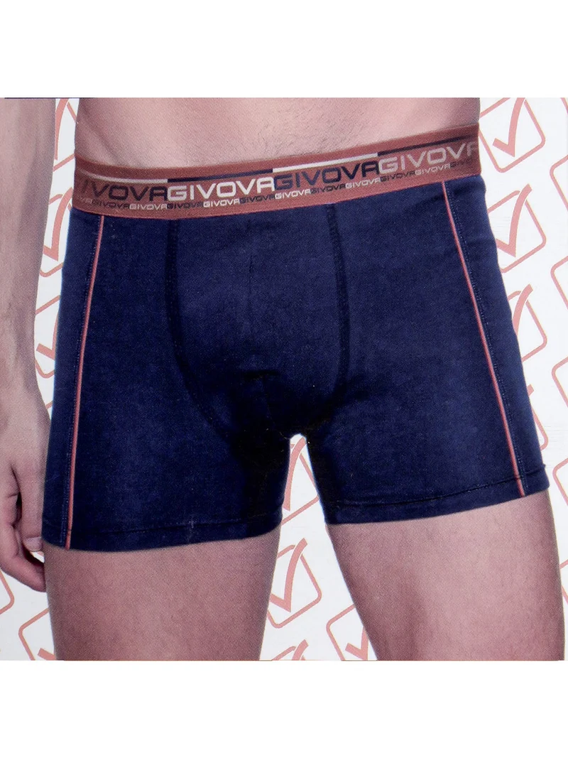 Boxer uomo in cotone bielastico - blu scuro