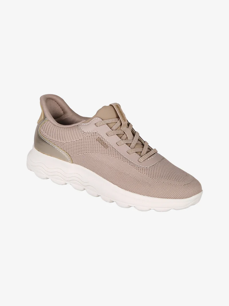 D SPHERICA PLUS Sneakers donna con lacci elastici - taupe