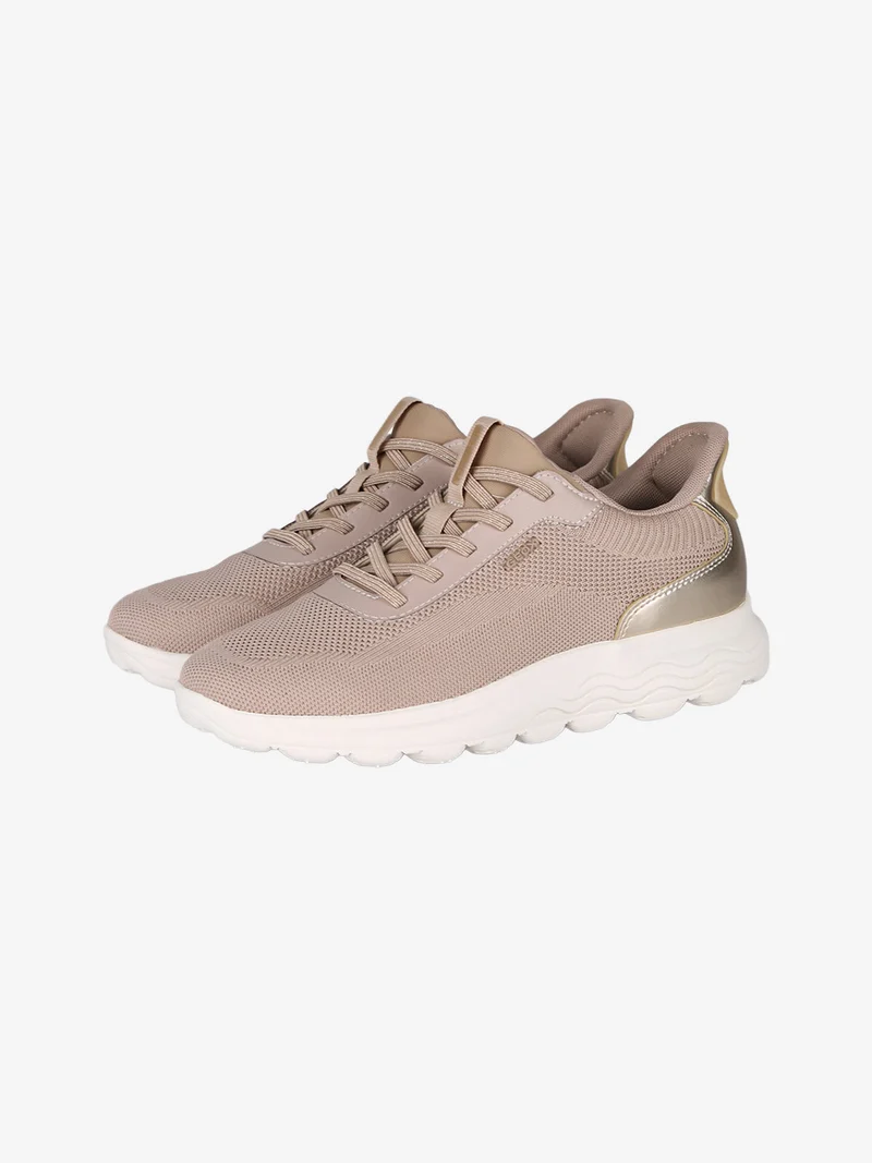 D SPHERICA PLUS Sneakers donna con lacci elastici - taupe