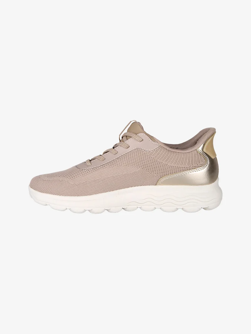 D SPHERICA PLUS Sneakers donna con lacci elastici - taupe