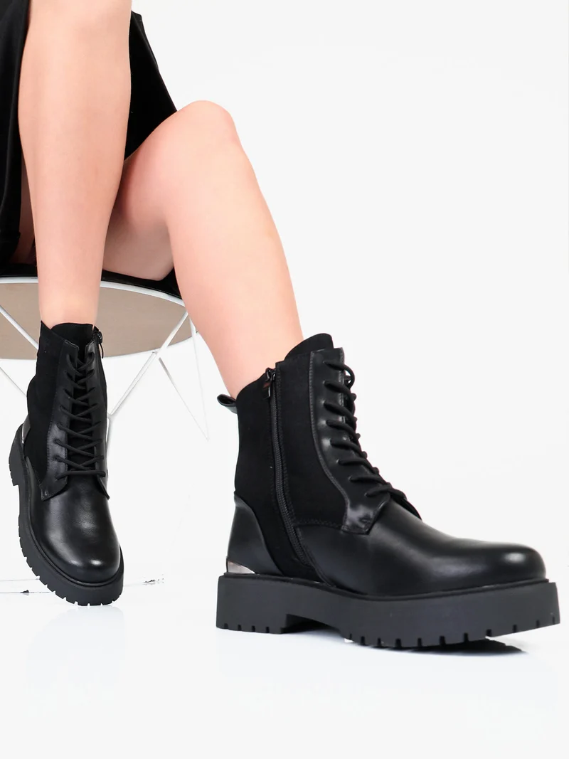 Anfibi donna con platfom - nero