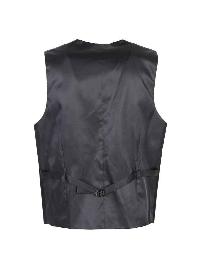 Gilet elegante da uomo doppiopetto - nero