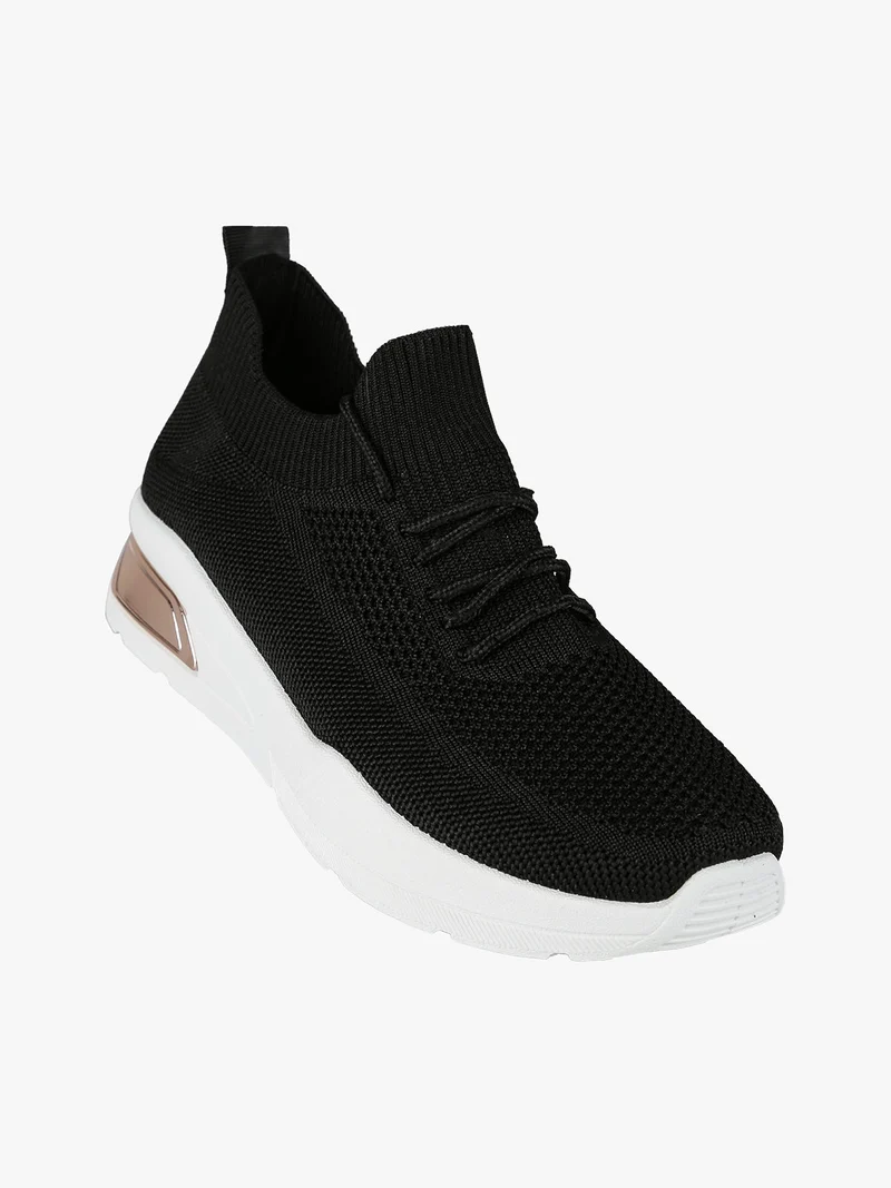 Scarpe sportive da donna in maglia - nero