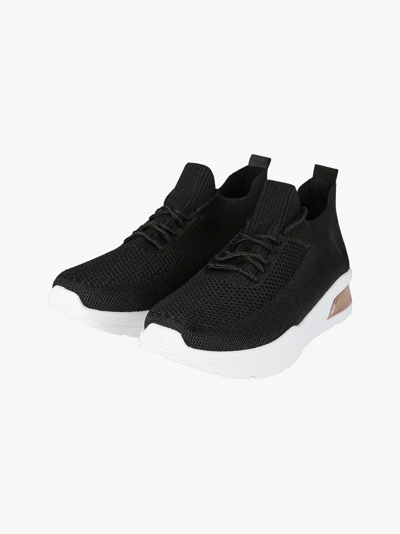 Scarpe sportive da donna in maglia - nero
