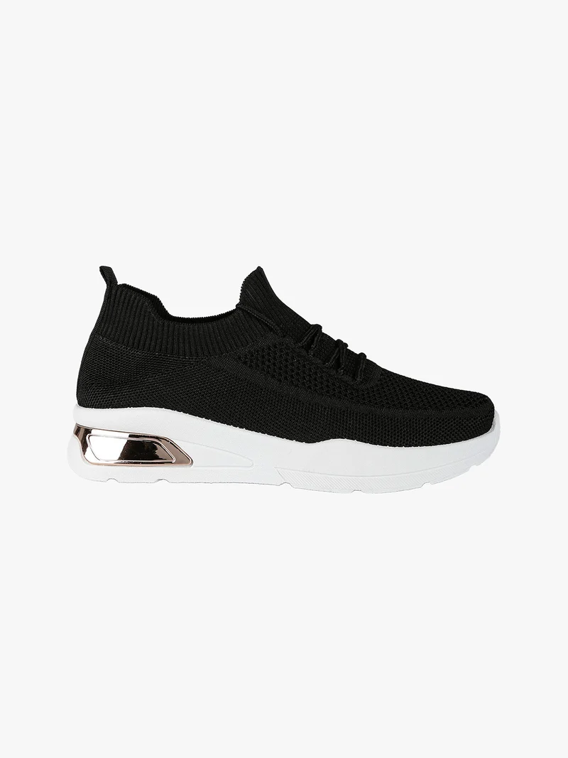 Scarpe sportive da donna in maglia - nero