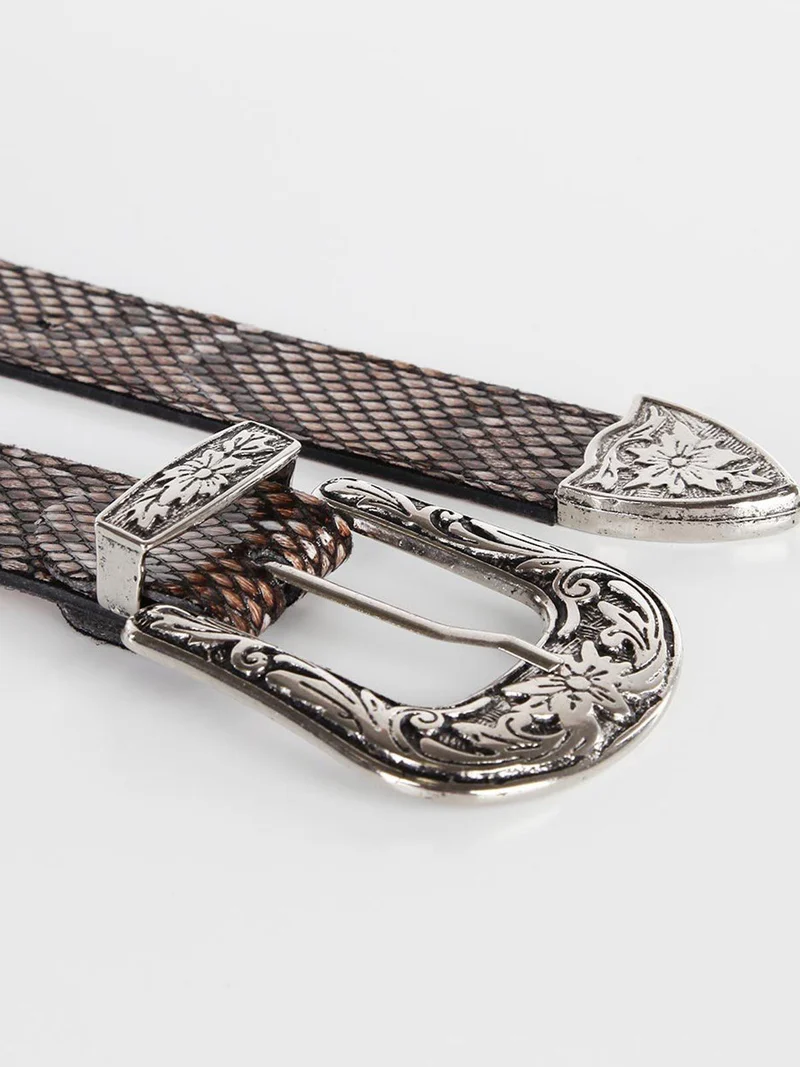 Cintura animalier - marrone