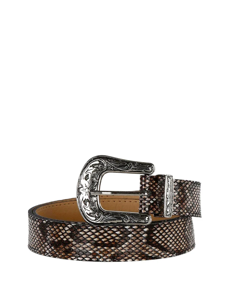 Cintura animalier - marrone