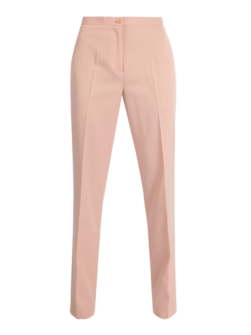 Pantaloni classici da donna a gamba dritta - rosa