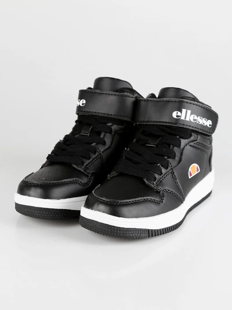 Sneakers alte con strappo in ecopelle - nero