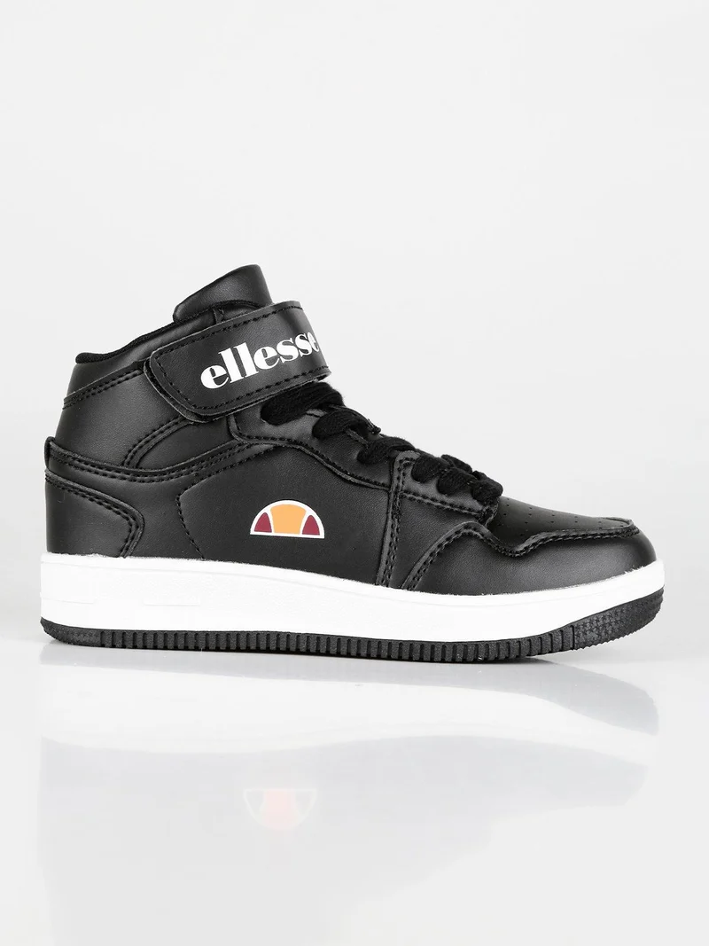 Sneakers alte con strappo in ecopelle - nero
