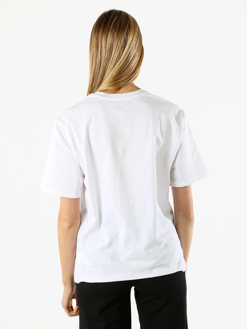 T-shirt da donna in cotone con ricami - fango