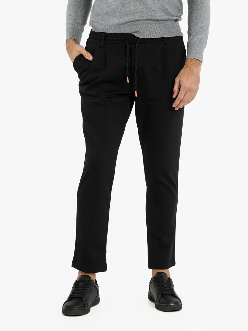 Pantaloni da uomo con coulisse - nero