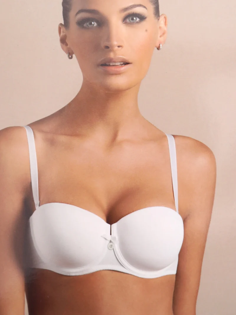 90132 Reggiseno a balconcino con ferretto coppa B - bianco