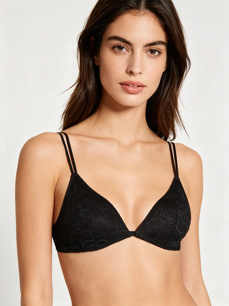OPALE reggiseno a triangolo senza ferretto coppa B - nero