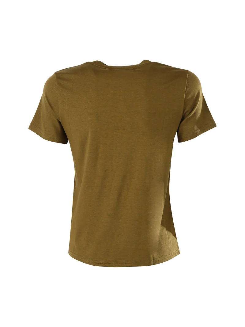 T-shirt girocollo da donna - oliva