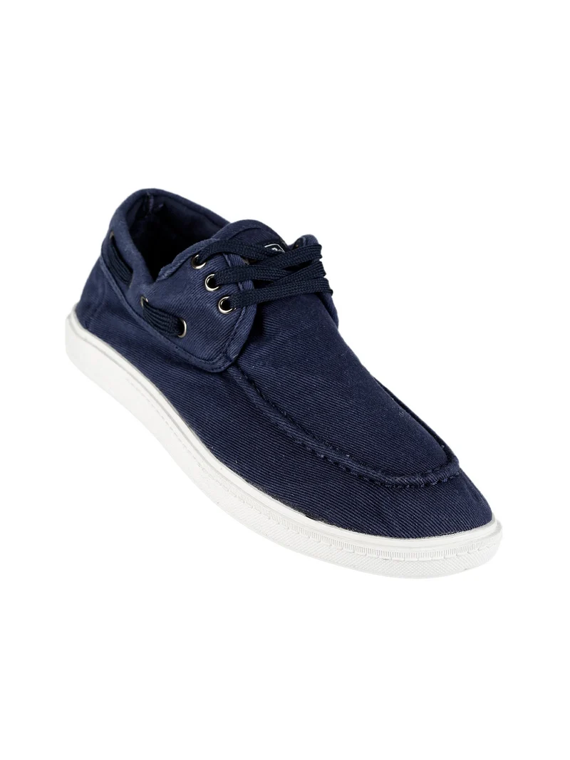 Scarpe da barca uomo in tessuto - blu scuro