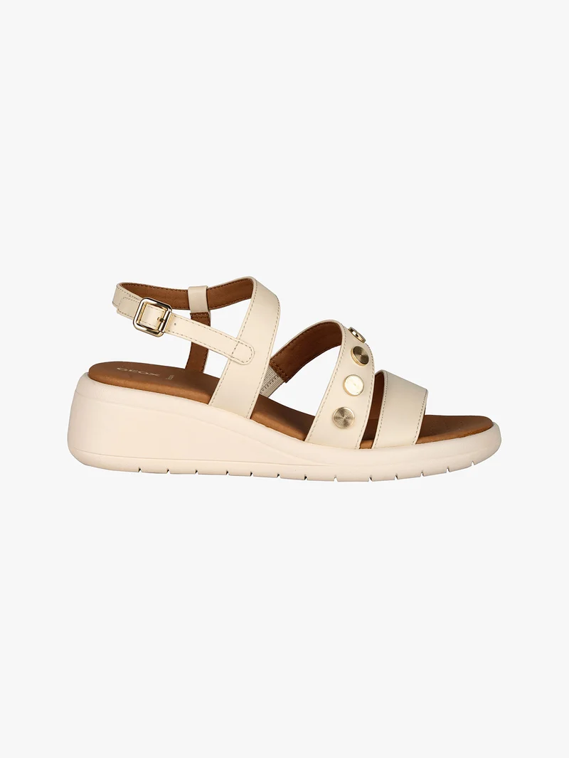 D MELICONIA F Sandali donna con zeppa - beige