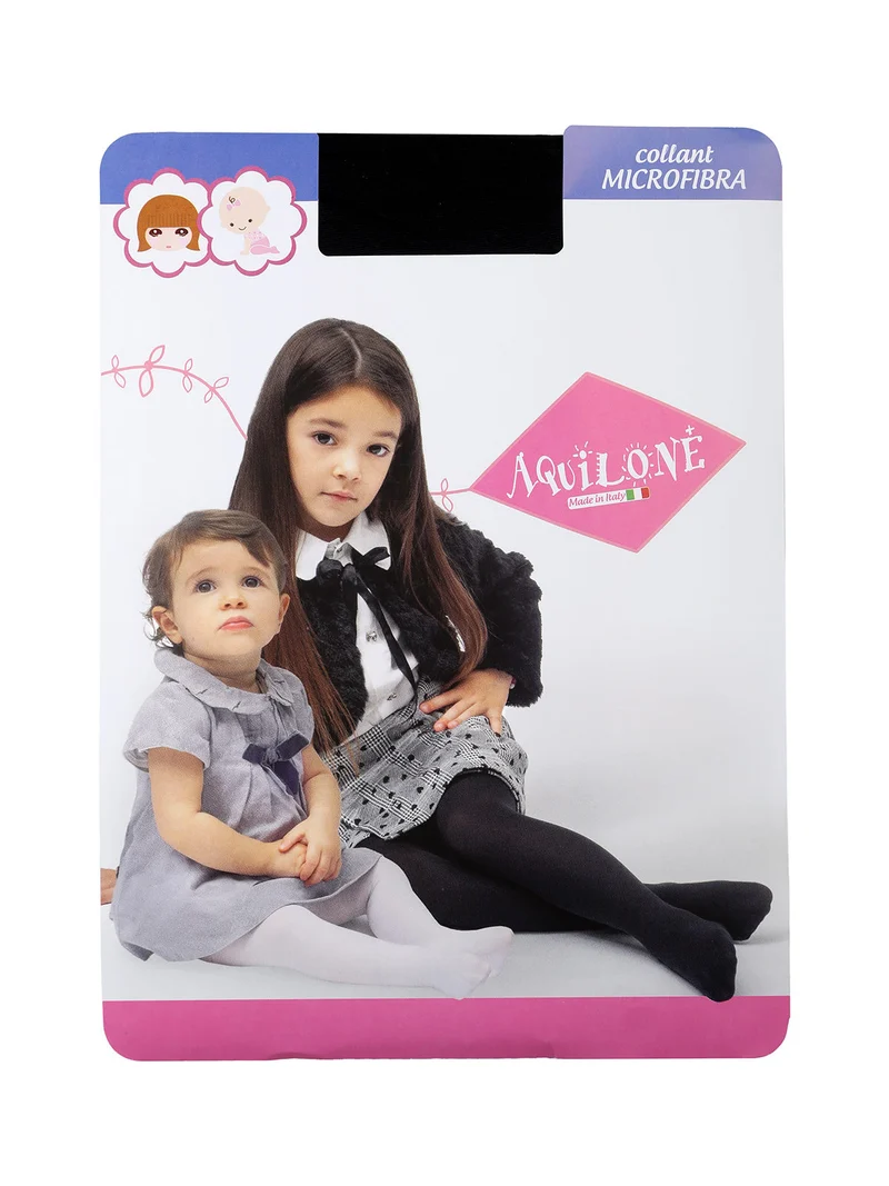 Collant da bambina 50 denari - nero