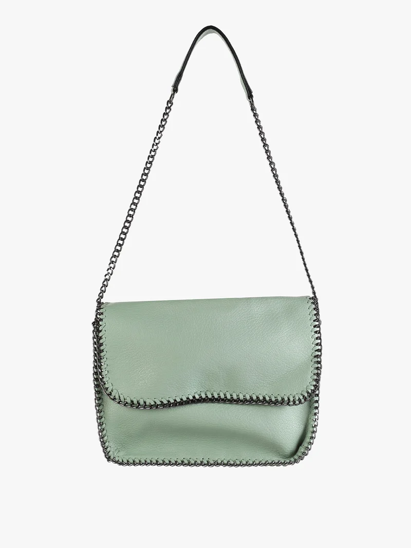 Borsa donna con manico a catena - verde