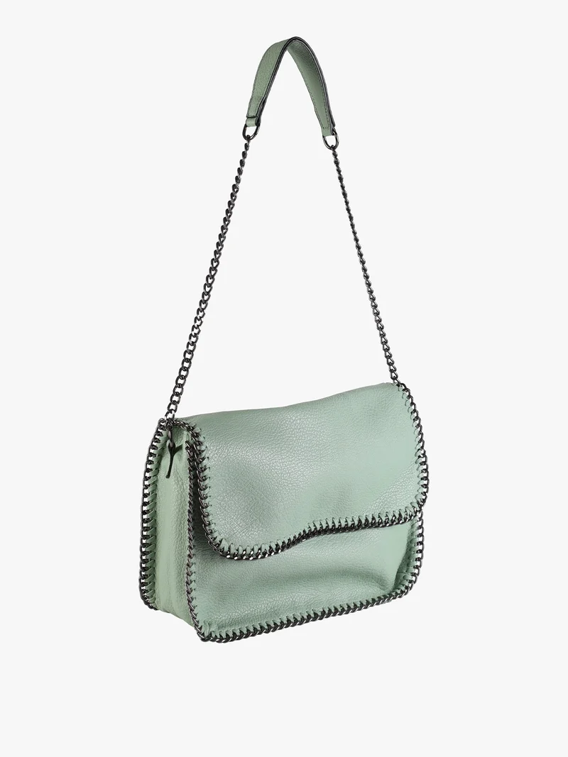 Borsa donna con manico a catena - verde