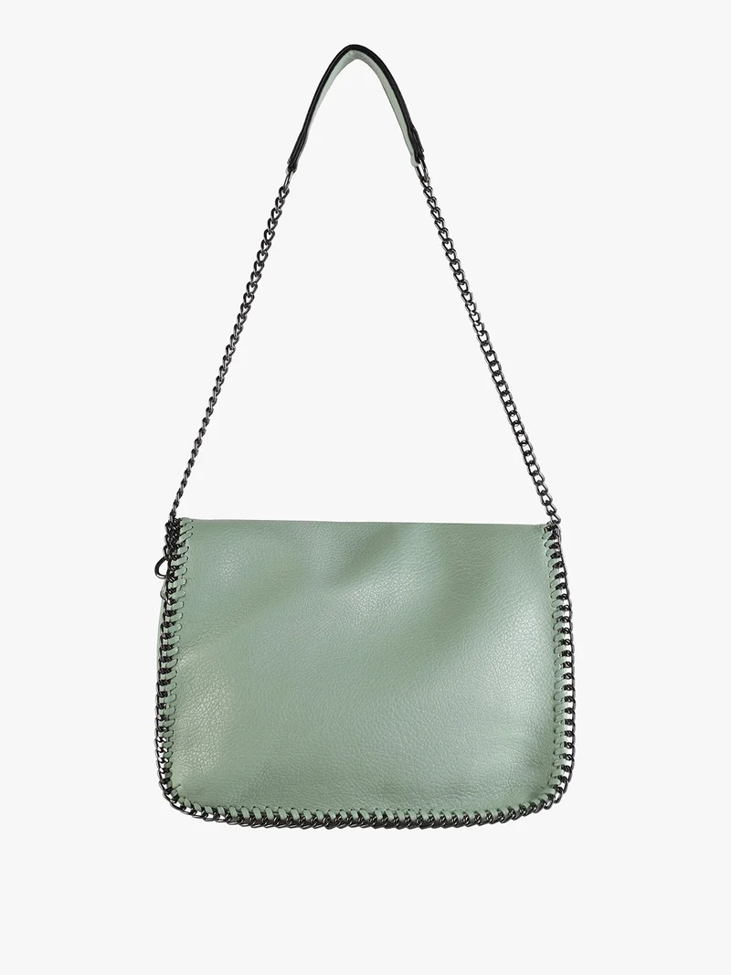 Borsa donna con manico a catena - verde