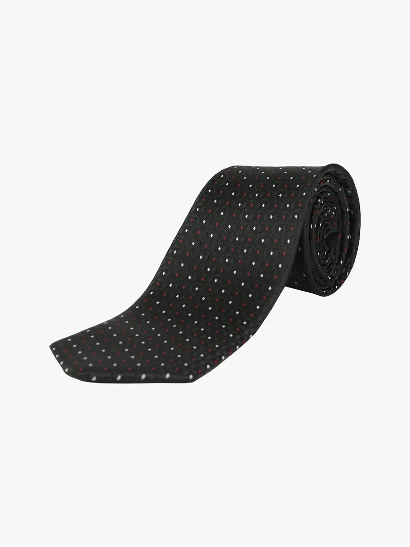 Cravatta classica da uomo con stampe - nero