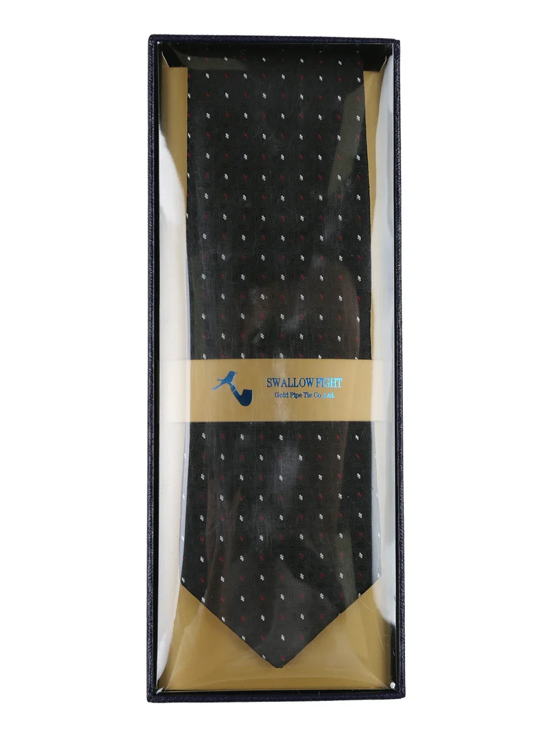 Cravatta classica da uomo con stampe - nero