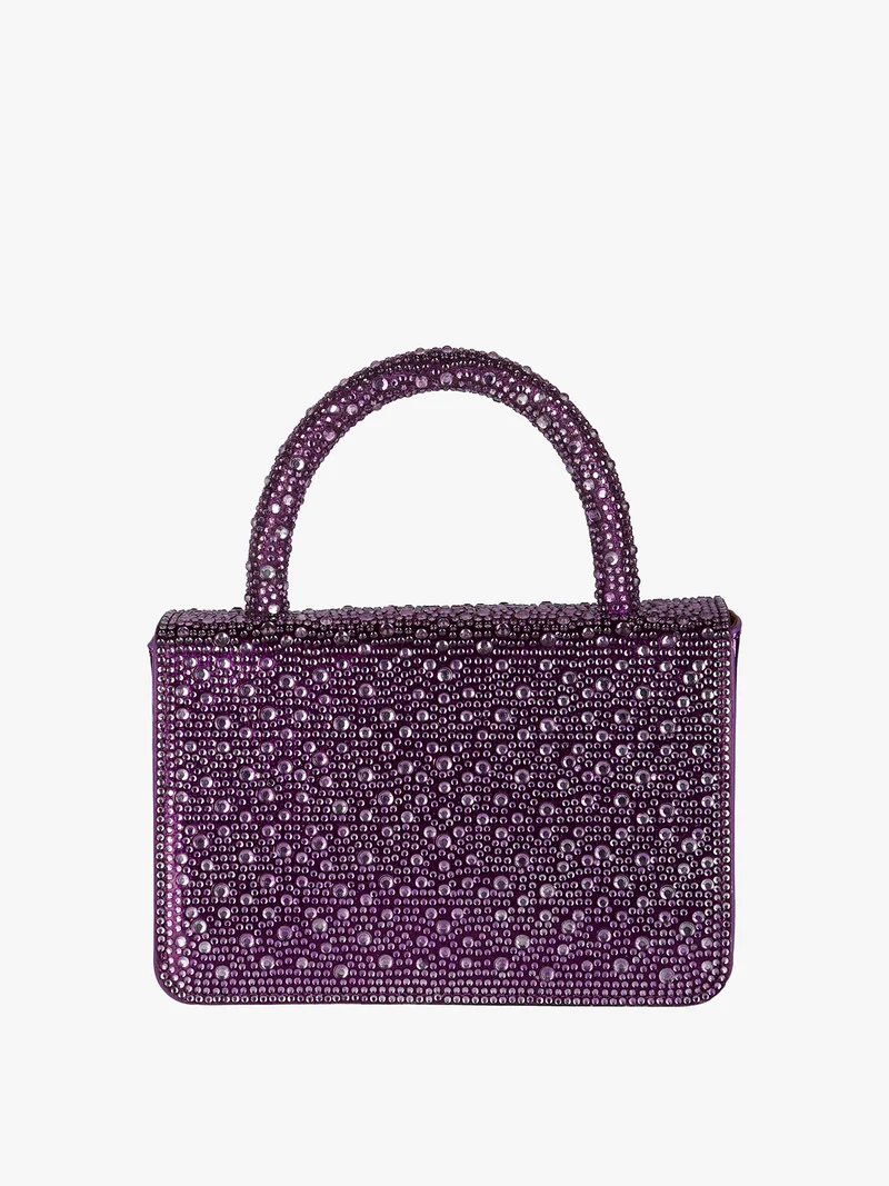Borsa donna gioiello con strass - lilla
